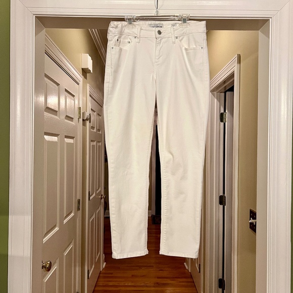 EUC Lucky Brand Lolita Mid-Rise Stretch Crop Jeans in White Size 6 or 28 - Picture 1 of 4